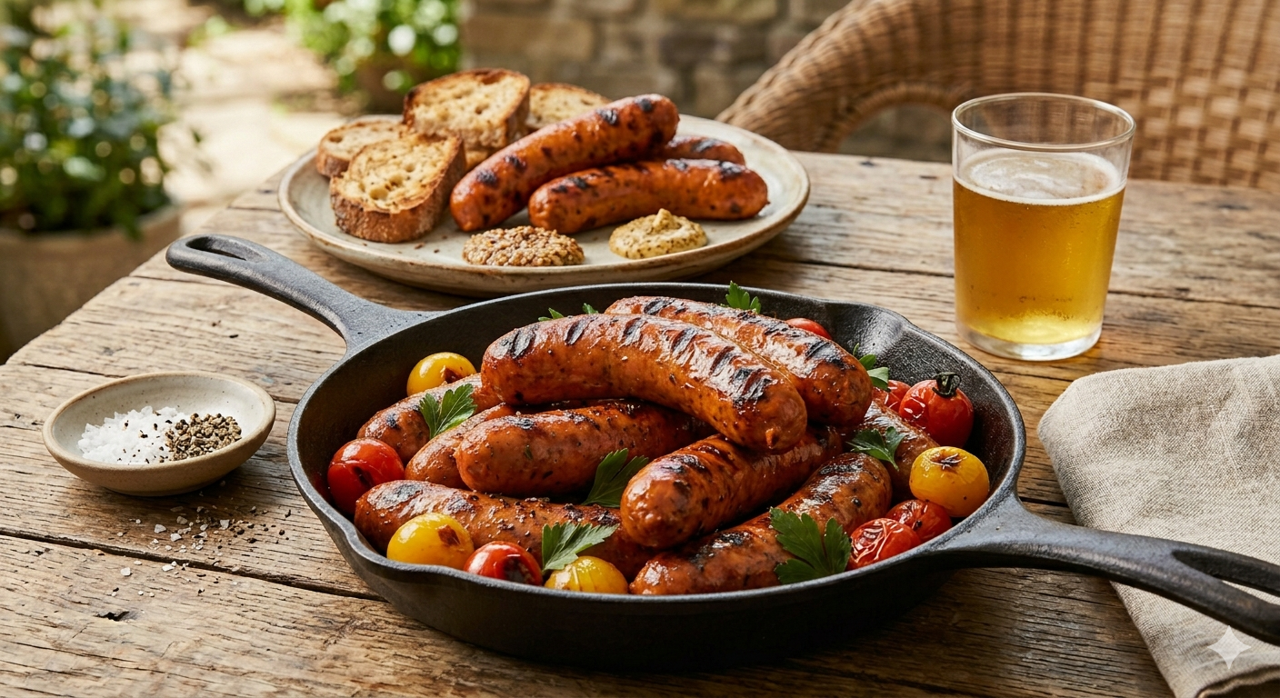 Premium grilled chicken sausages